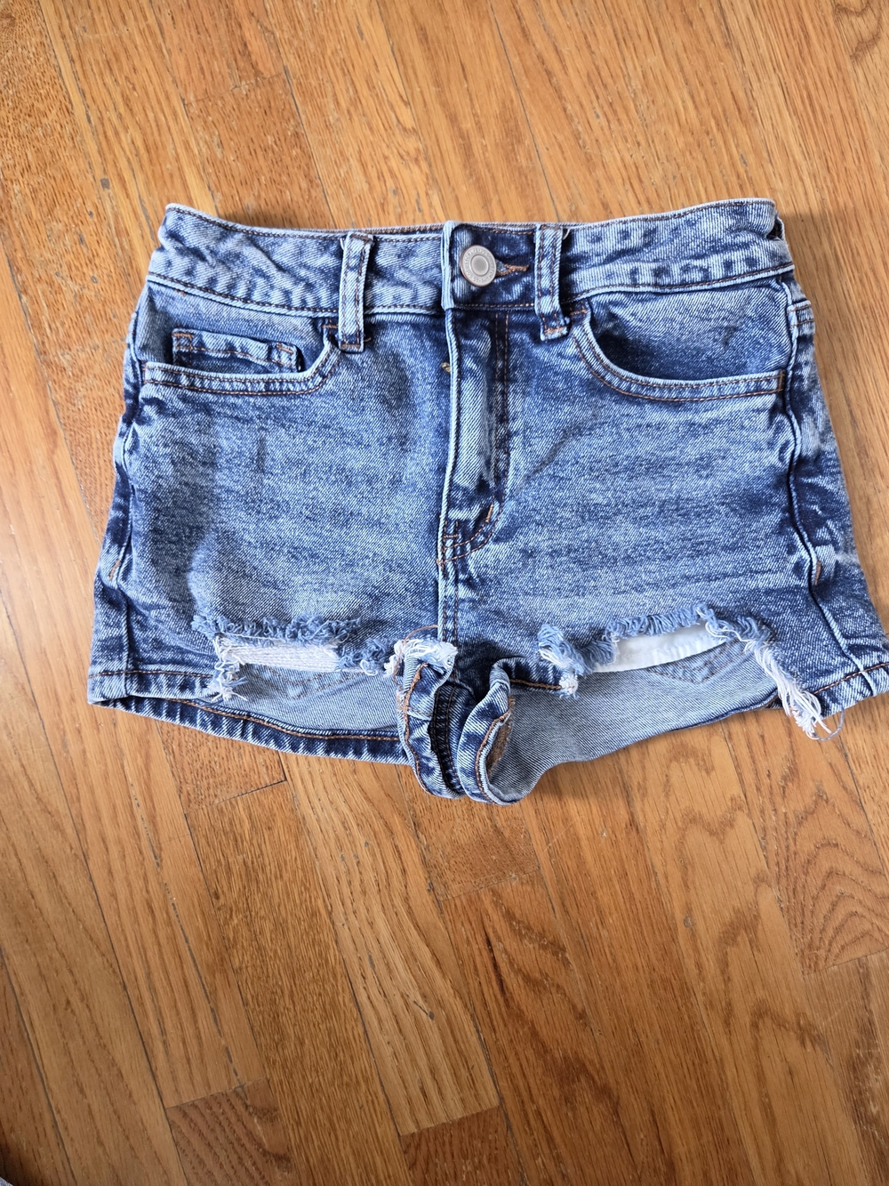 SO Distressed Light Blue Denim Jean Shorts